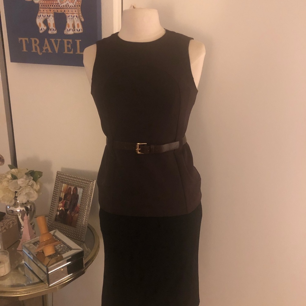 Michael Kors chocolate brown tunic w/belt